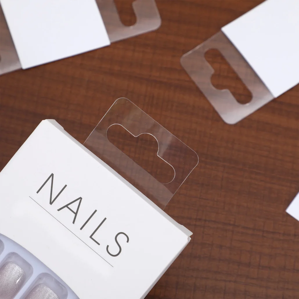 Transparent Adhesive Hanging Tabs for Retail Stores Heavy Duty